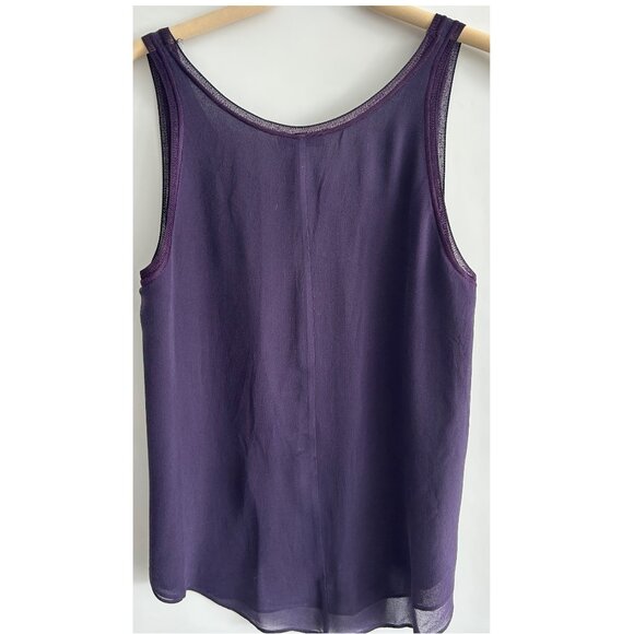 Babaton Silk Deep Purple Sleeveless Top S - Picture 2 of 4